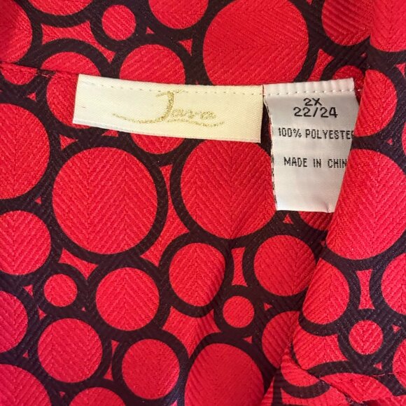 Vintage Red Jacket Top By Java Size 2X 22/24 - Picture 4 of 6